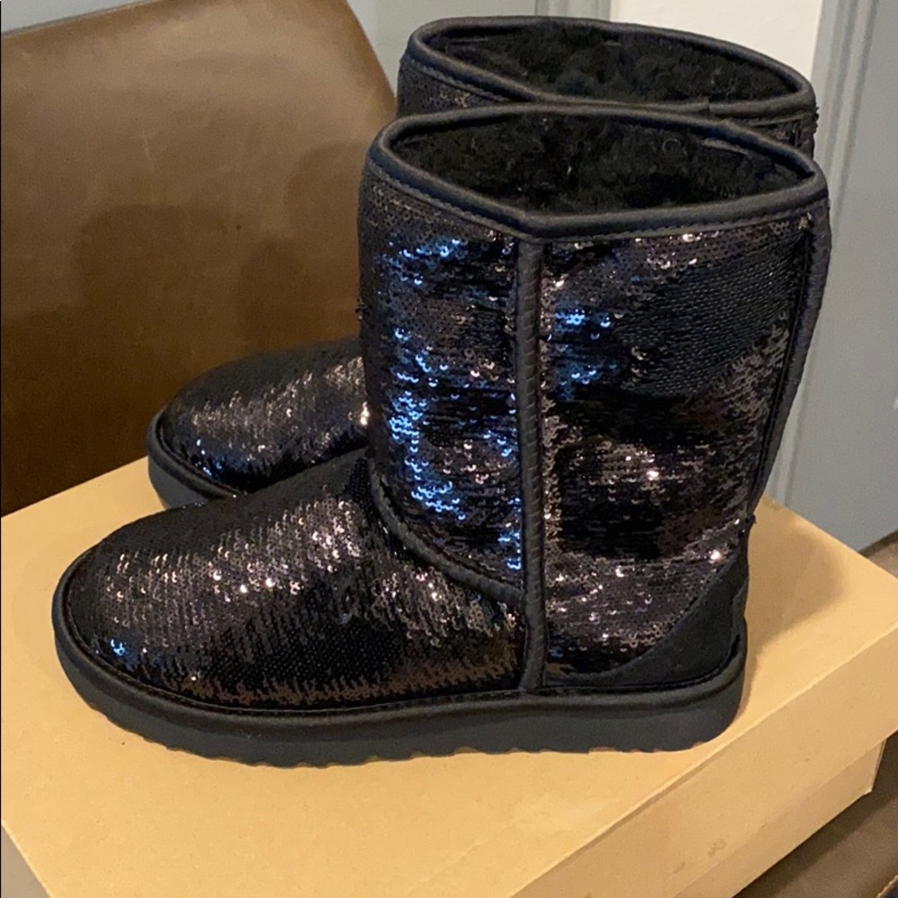 Brand New, never worn UGG Sequin Black Boots